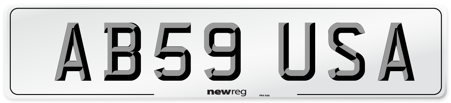 AB59 USA Number Plate from New Reg